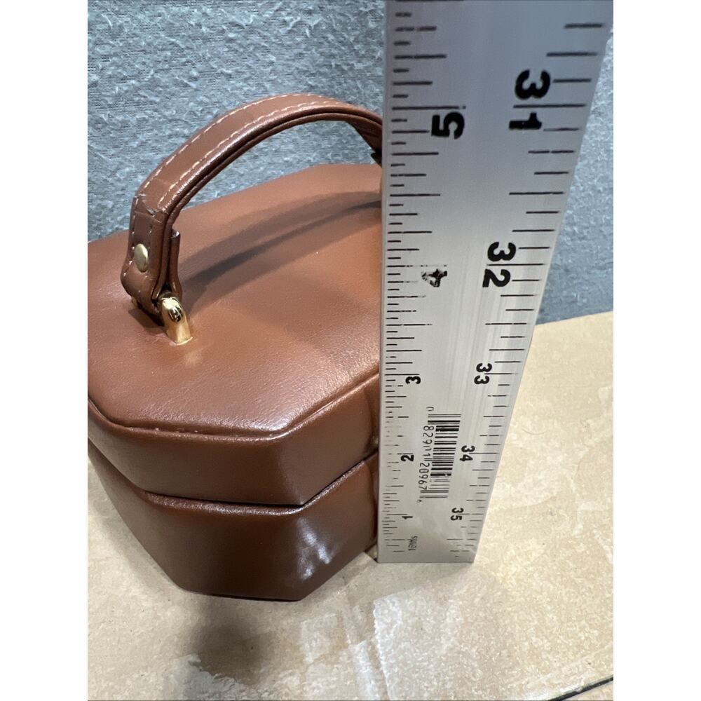 Euro Classic’s Eurobond Leather Jewelry Box Travel Case Brown With Key (READ) - Picture 14 of 14